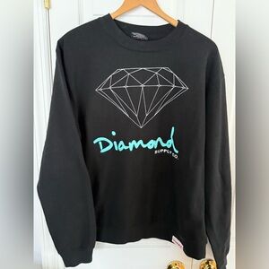 Diamond Supply Co. Black and Teal Crewneck Sweater